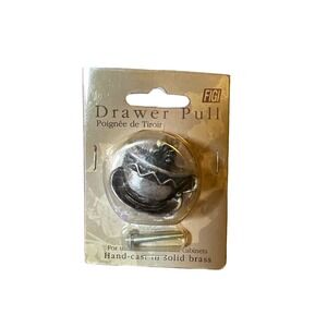 Vtg FIGI Tea Cup Cabinet Pulls Hand Cast in Solid Brass